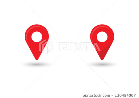 Location map icon design. Map target pointer illustration. Location map icon design. Map target pointer illustration. 130484007