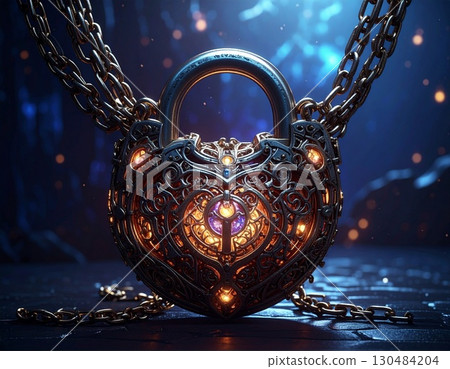 精美裝飾的掛鎖 精美裝飾的掛鎖 130484204