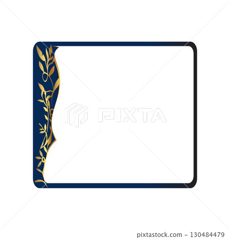Decorative design set featuring flourish borders, corner elements, and frames, ideal for invitations, menus, and page embellishment 130484479