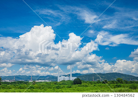 枚方市淀川的夏日風景 枚方市淀川的夏日風景 130484562