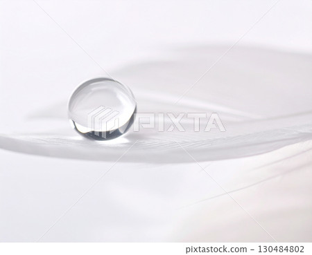 Water drops on a white background 130484802