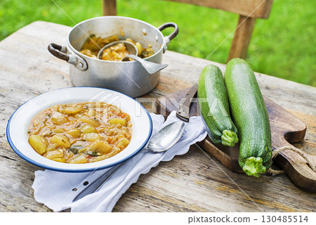 Zucchini dish Zucchini dish 130485514