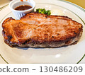 Thick cut pork steak 130486209