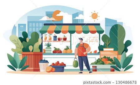 Plan your visit to your local farmers' market and savor the taste of fresh, healthy, and locally sourced produce. 130486678