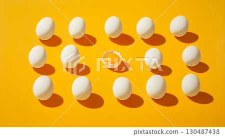 yellow background egg still life photography 130487438