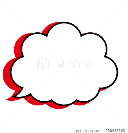 Simple speech bubble illustration - Fluffy Simple speech bubble illustration - Fluffy 130487863