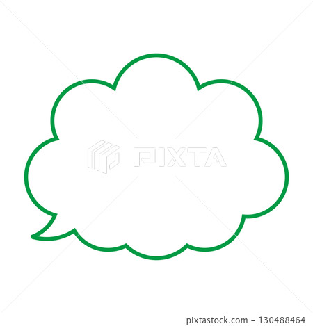 帶有蓬鬆框架的簡單語音氣泡插圖 帶有蓬鬆框架的簡單語音氣泡插圖 130488464