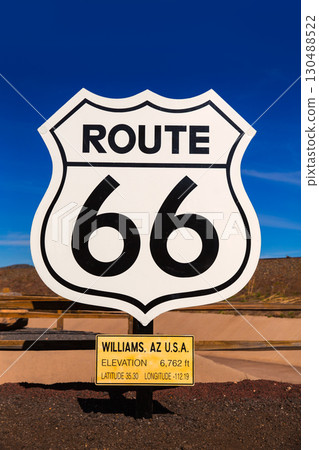 Route 66 road sign in Arizona USA Route 66 road sign in Arizona USA 130488522