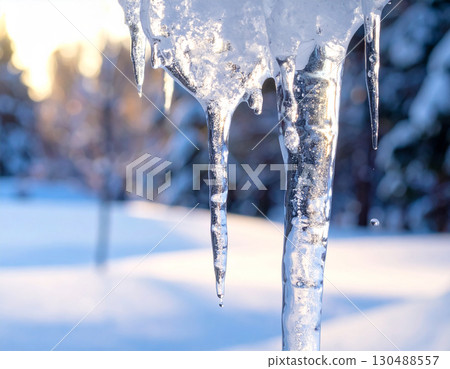 冰柱和雪 130488557