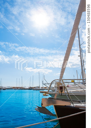 Moraira Alicante marina in Mediterranean sea Moraira Alicante marina in Mediterranean sea 130488596
