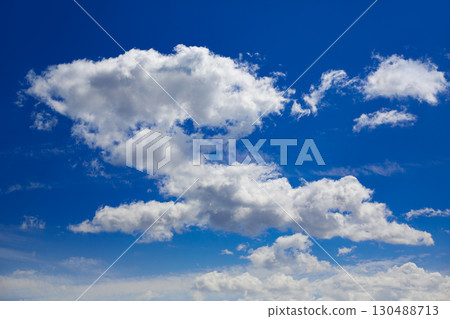 Blue sky with clouds in a sunny day Blue sky with clouds in a sunny day 130488713