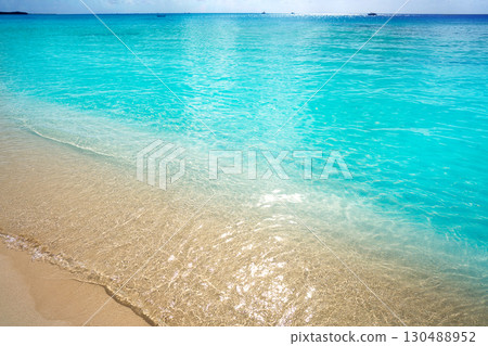 Caribbean turquoise beach clean waters Caribbean turquoise beach clean waters 130488952