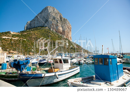 Calpe Alicante fisherboats with Penon de Ifach Calpe Alicante fisherboats with Penon de Ifach 130489067
