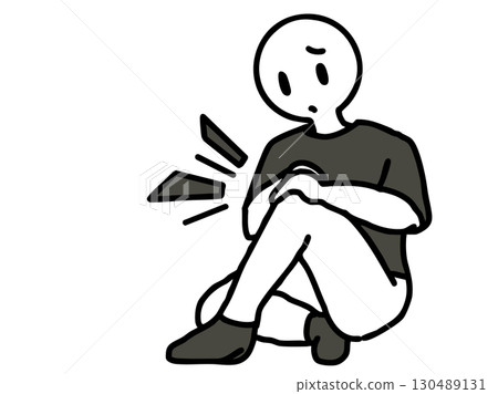 患有膝蓋問題的普通黑人 患有膝蓋問題的普通黑人 130489131