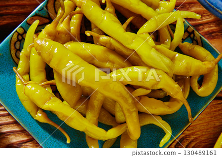 Tapas pickles chili vinegar from Mediterranean 130489161