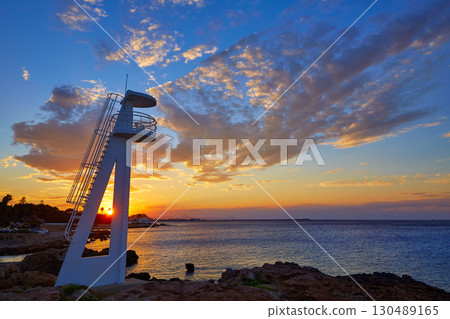Denia sunset las Rotas in Mediterranean Spain Denia sunset las Rotas in Mediterranean Spain 130489165