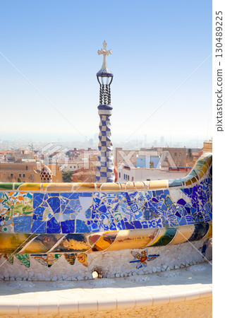 Barcelona Park Guell of Gaudi modernism Barcelona Park Guell of Gaudi modernism 130489225