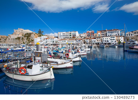 Ciutadella Menorca marina Port view Town hall Ciutadella Menorca marina Port view Town hall 130489273