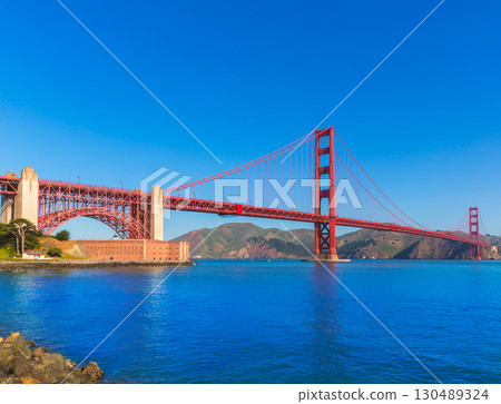 Golden Gate Bridge San Francisco from Presidio California 130489324