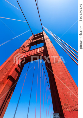 Golden Gate Bridge details in San Francisco California 130489325