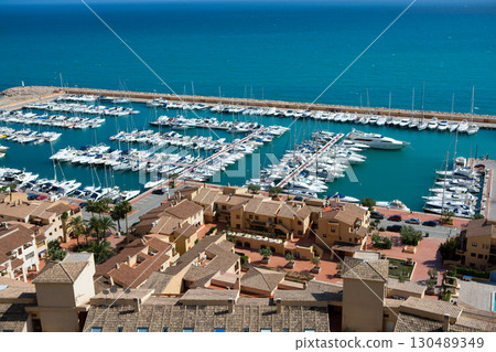 Moraira Club Nautico marina aerial view in Alicante 130489349