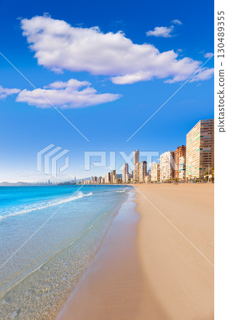 Benidorm Alicante beach in Mediterranean Spain Benidorm Alicante beach in Mediterranean Spain 130489355
