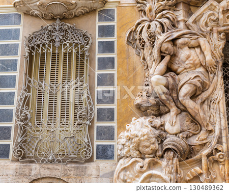 Valencia Palacio Marques de Dos Aguas palace facade Valencia Palacio Marques de Dos Aguas palace facade 130489362
