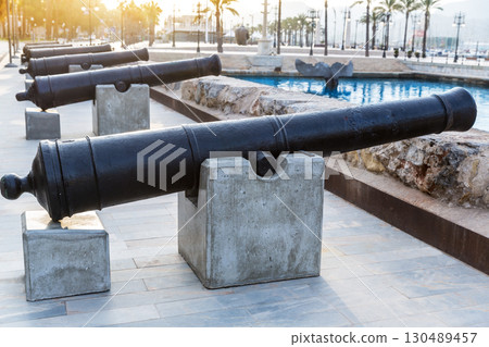 Cartagena cannon Naval museum port at Spain Cartagena cannon Naval museum port at Spain 130489457