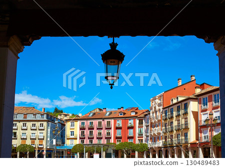 Burgos Plaza Mayor square in Castilla Leon Spain 130489483