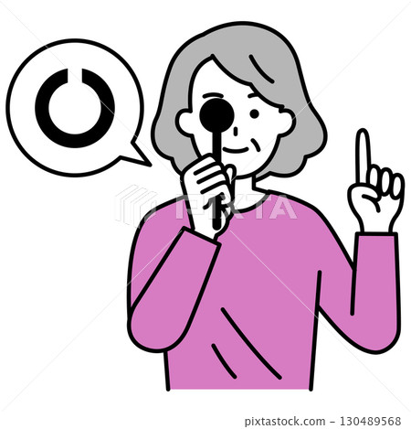 老年婦女進行眼科檢查 130489568