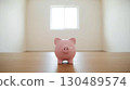 Pig piggy bank in the room 130489574