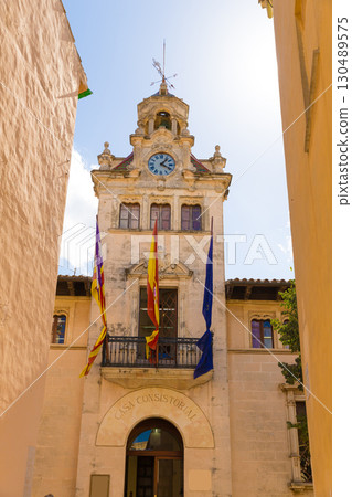 Alcudia Old Town city town hall Majorca Mallorca Alcudia Old Town city town hall Majorca Mallorca 130489575