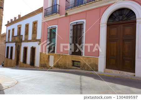 Javea Xabia old town streets in Alicante Spain Javea Xabia old town streets in Alicante Spain 130489597