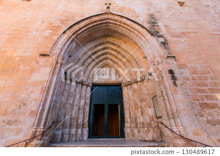 Ciutadella Menorca Cathedral side door detail at Balearics Ciutadella Menorca Cathedral side door detail at Balearics 130489617