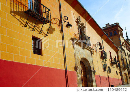 Leon Obispado facade in Plaza Regla square Spain 130489652