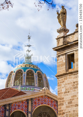 Valencia Mercado Central market outdoor dome Spain Valencia Mercado Central market outdoor dome Spain 130489700