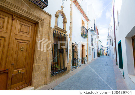 Javea Xabia old town streets in Alicante Spain 130489704