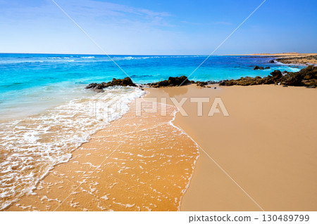 beautiful beach in fuerteventura 130489799
