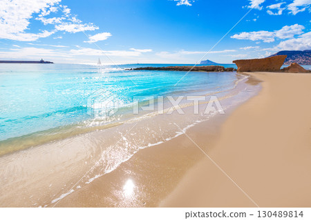 Calpe playa Cantal Roig beach near Penon Ifach Alicante 130489814
