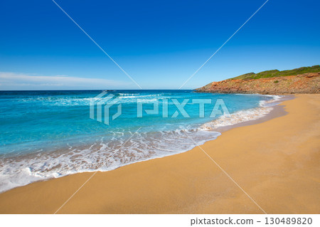 Cala Pilar beach in Menorca at Balearic Islands 130489820