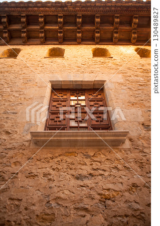 Morella in Maestrazgo castellon village facades 130489827