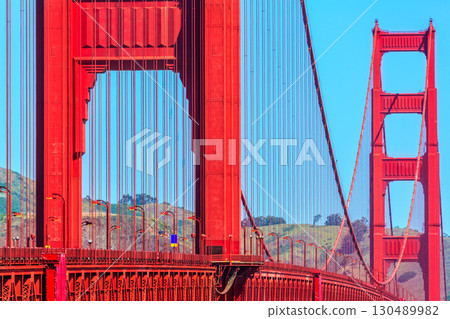 Golden Gate Bridge details in San Francisco California 130489982