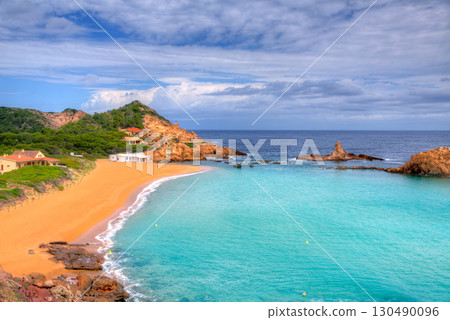 Cala Pregonda in Menorca at Balearic islands Cala Pregonda in Menorca at Balearic islands 130490096