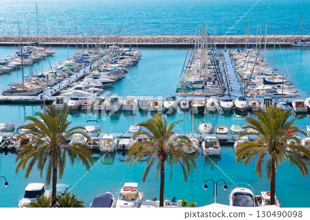 Moraira Alicante marina nautic port high in Mediterranean Moraira Alicante marina nautic port high in Mediterranean 130490098