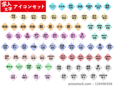 工作相關字元圖示集 130490308