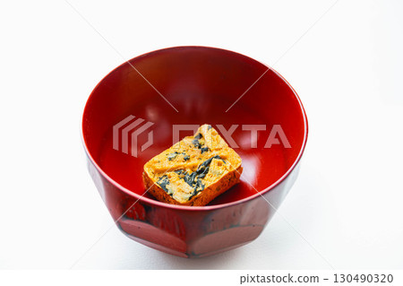Freeze-dried miso soup in a bowl Freeze-dried miso soup in a bowl 130490320