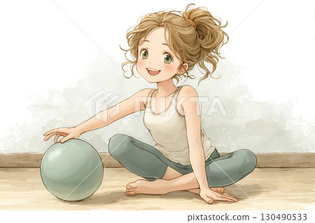 Miyu系列：藝術體操選手滾球表演 130490533