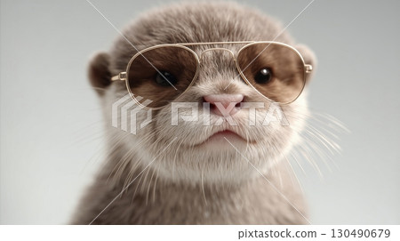 動物 獺 墨鏡 130490679