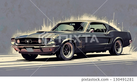 復古車_福特_野馬_002 復古車_福特_野馬_002 130491281