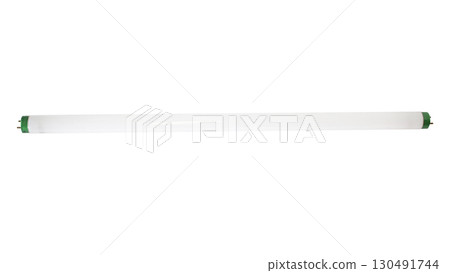 Fluorescent tube light isolated on white background 130491744